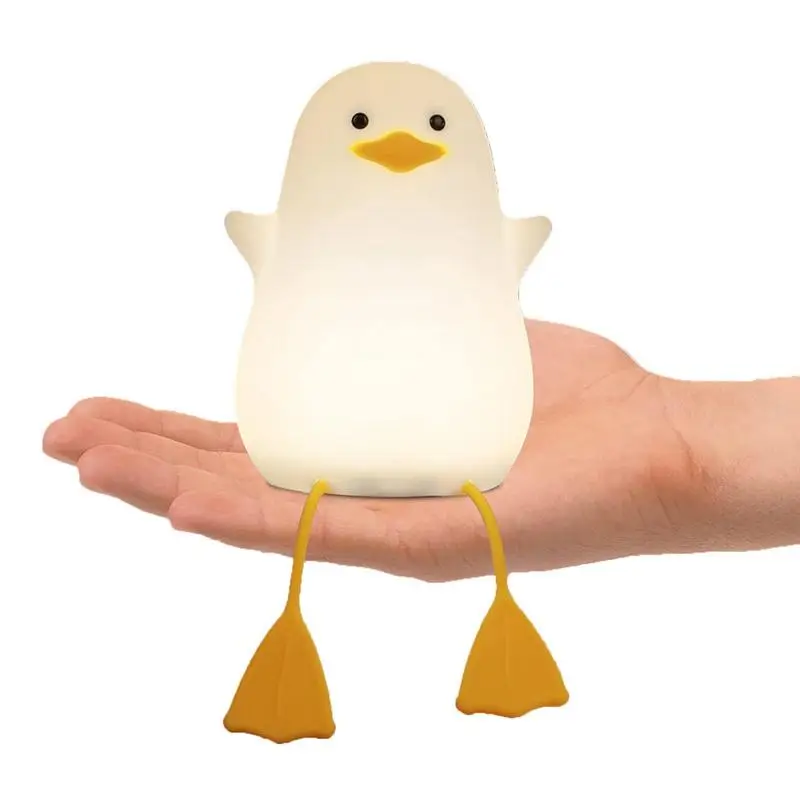 

Duck Light Soft Duck Lamp Night With 2 Dimming Functions Rechargeable Squishy LED Duck Lamp With 20 Minutes Timer & Tap Control