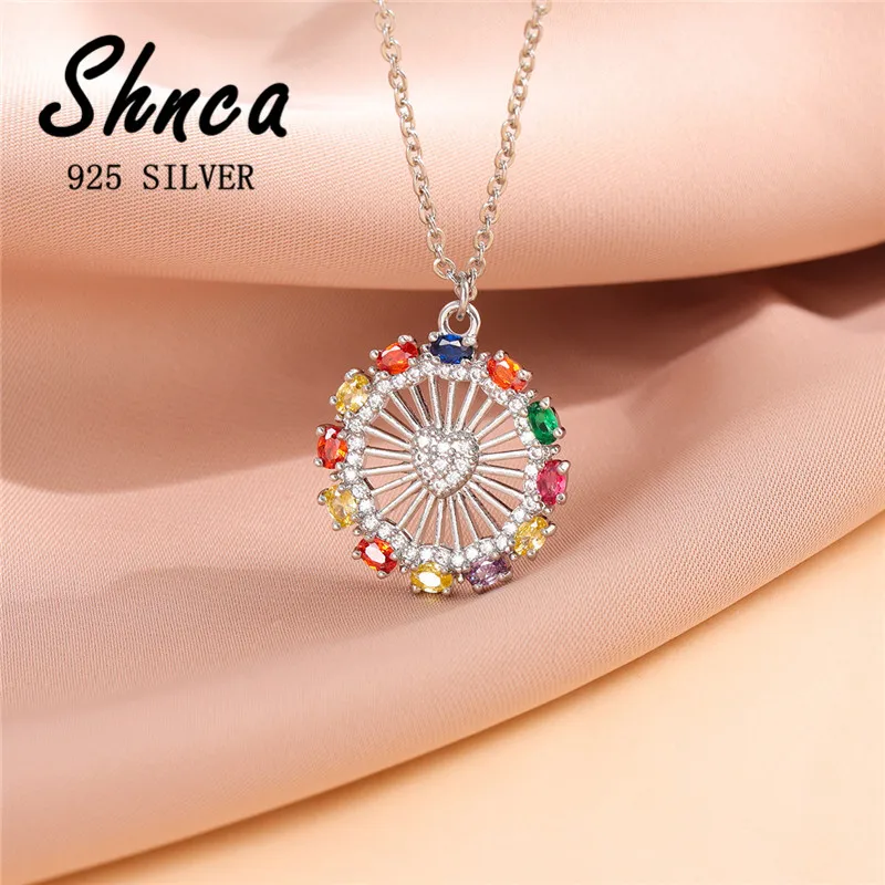 Роскошное Свадебное ожерелье из стерлингового серебра 925 пробы с подвеской в