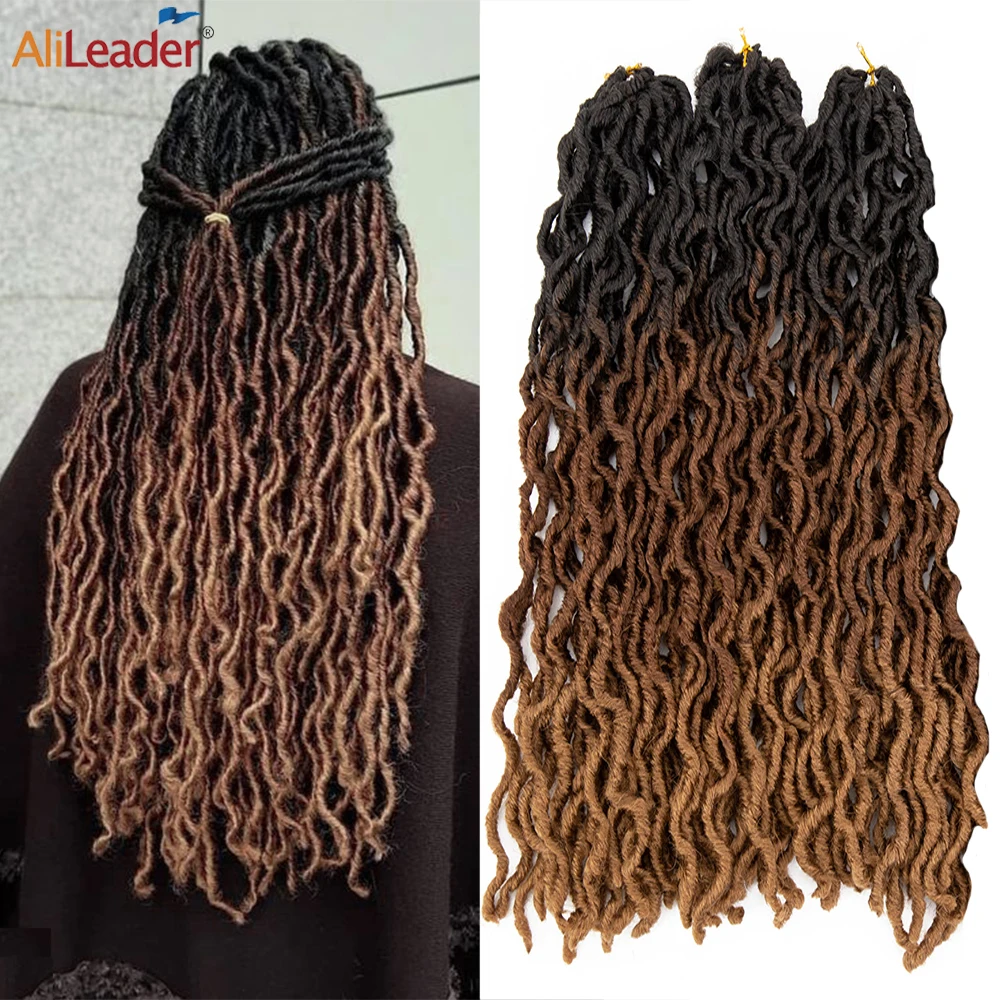 African Curly Braiding Hair Goddess Dreadlocks Hair Braids Hooks Synthetic Fake Locks Crochet Braid Soft Hair Strand Braid