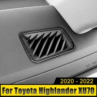 stainless car center console air conditioner vent outlet cover trim accessories for toyota highlander xu70 kluger 2020 2021 2022