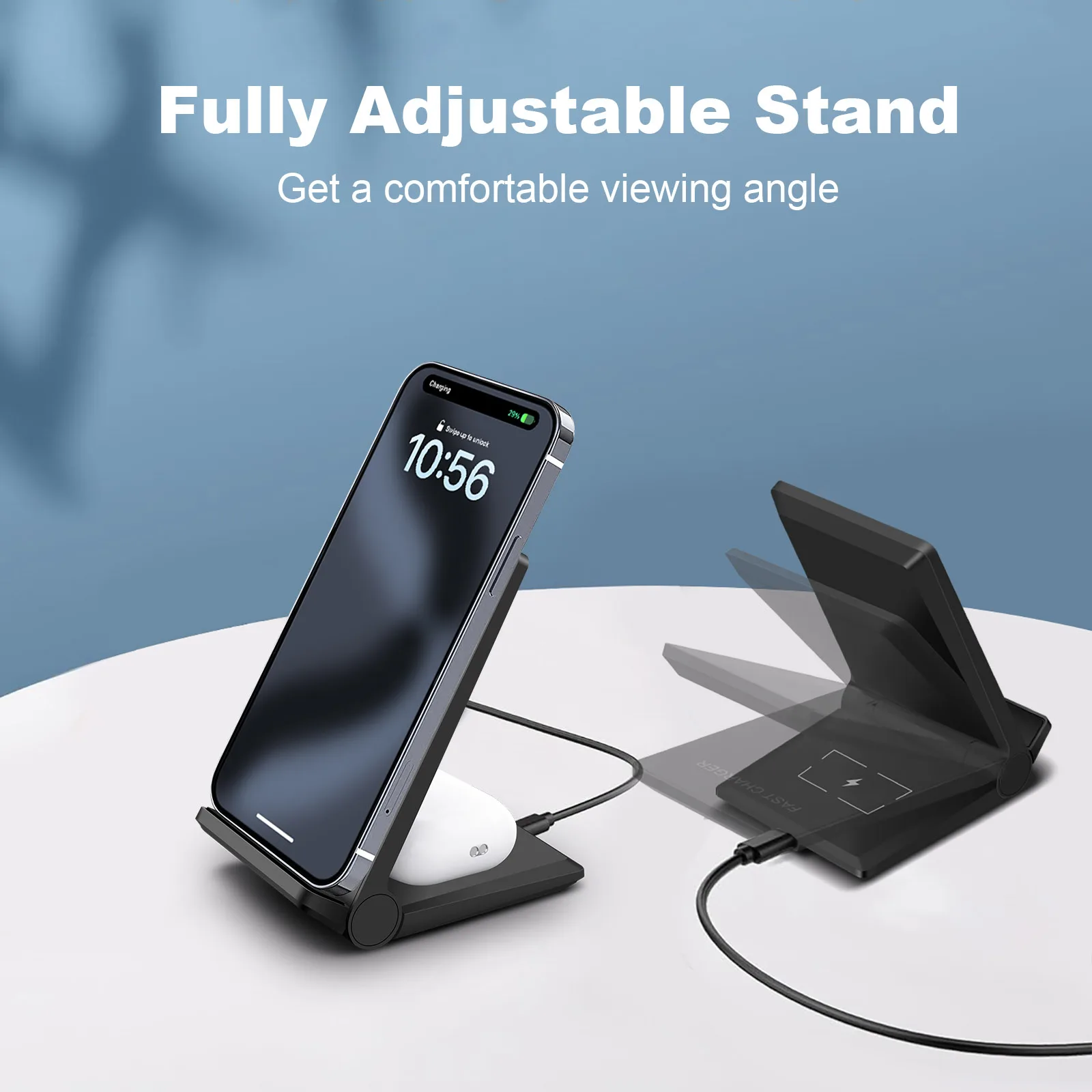 2 в 1 беспроводное зарядное устройство для iPhone 15 14 13 12 Pro Max