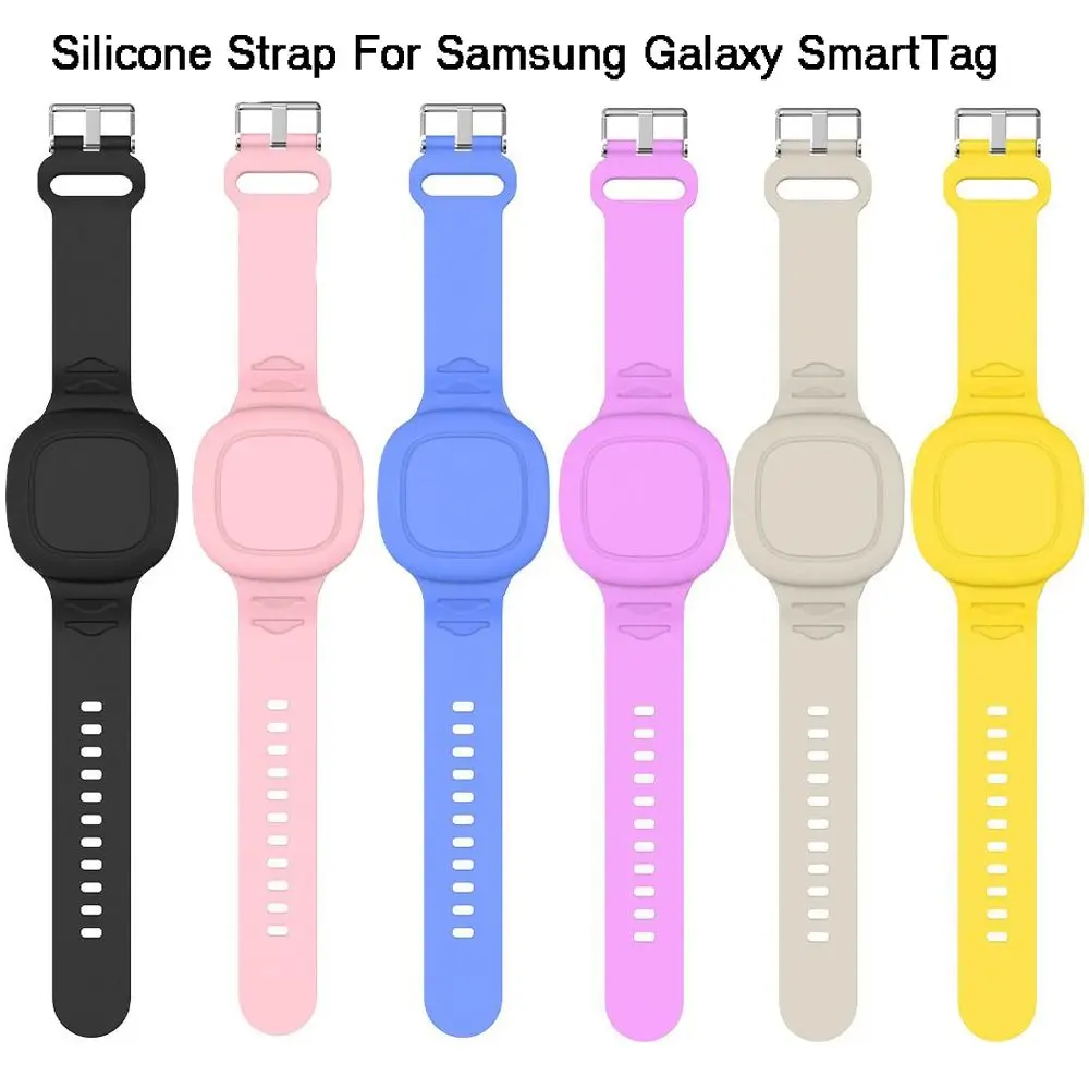 

Kids Watchband for Samsung Galaxy SmartTag Full Cover Silicone Wristband GPS Tracker Holder Anti-Lost Band Hidden Accessories