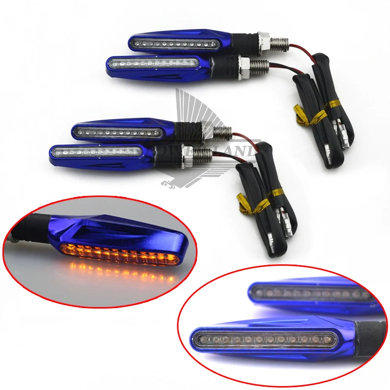 

Motorcycle 2pair 10mm Plastic12V Turn Signals Amber Lights Indicators Racing Style Lamp Blinker Universal Fit For Honda Suzuki