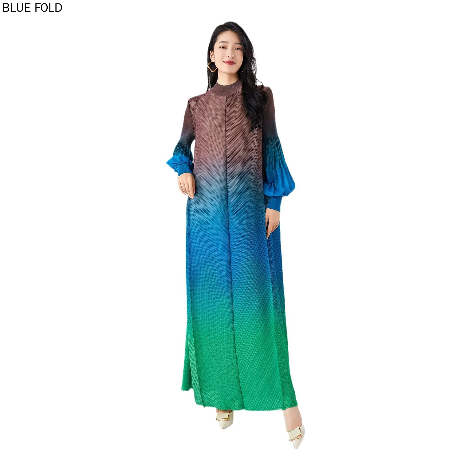 Женское летнее платье миаке большого размера Новое Модное Длинное Платье