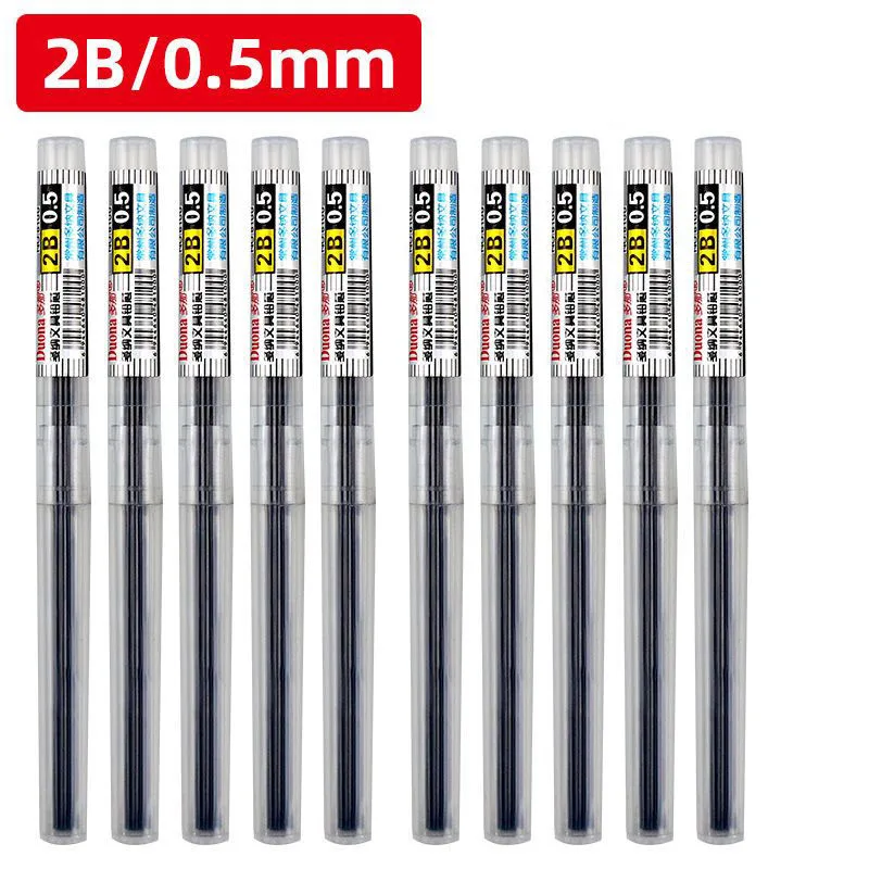 

10 коробок 0,5/0,7 мм свинцовый карандаш HB/2B автоматический свинцовый подвижный пластиковый/металлический карандаш сменный стержень канцелярские принадлежности для студентов