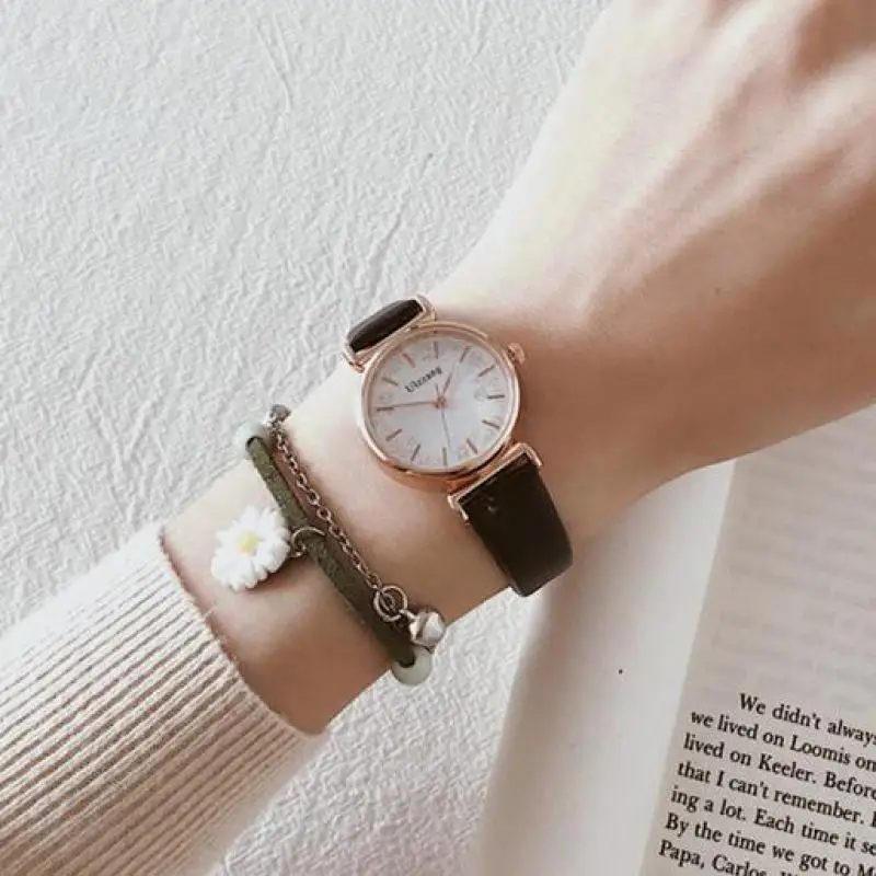 Круглые кварцевые наручные часы в стиле ретро роскошный ремешок из нержавеющей