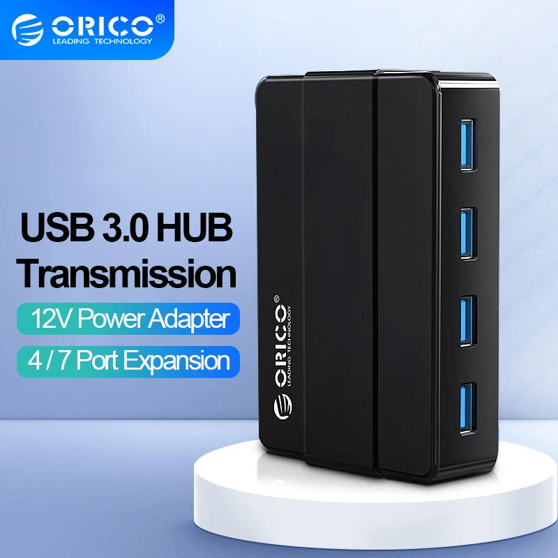 Высокоскоростной USB-Концентратор ORICO на 4 и 7 портов с адаптером питания 12 В