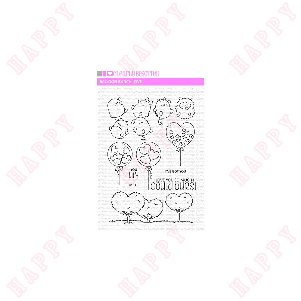 

Metal Cutting Dies Stamps Balloon Bunch Love Diary DIY Scrapbook Envelope Greeting Card Decorative Embossing Handcraft Template