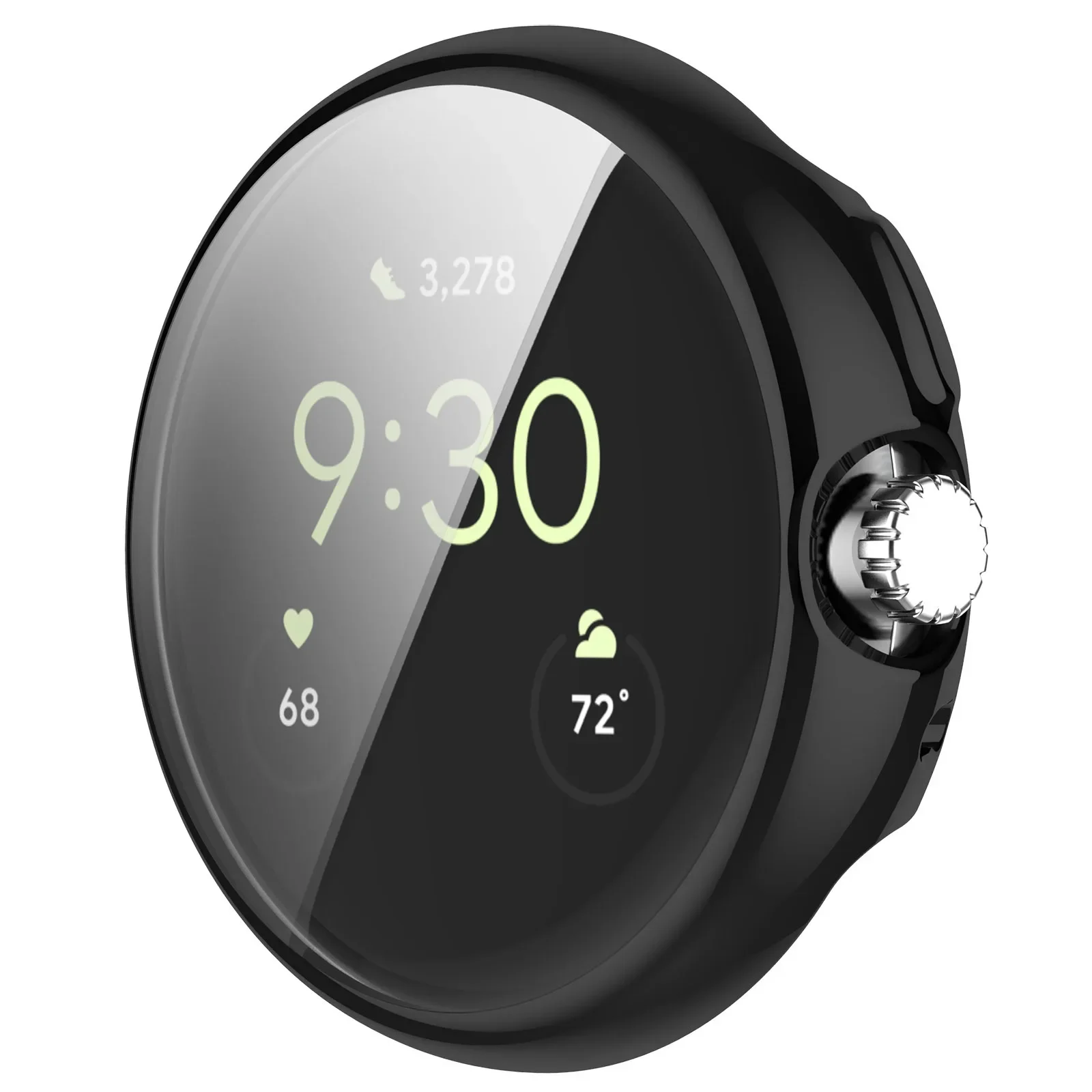 Фото Чехол класса с покрытием для Google Pixel Watch 3 2 1, закаленное стекло, защитная пленка для экрана с полным покрытием, чехол для умных часов Pixel Watch №5