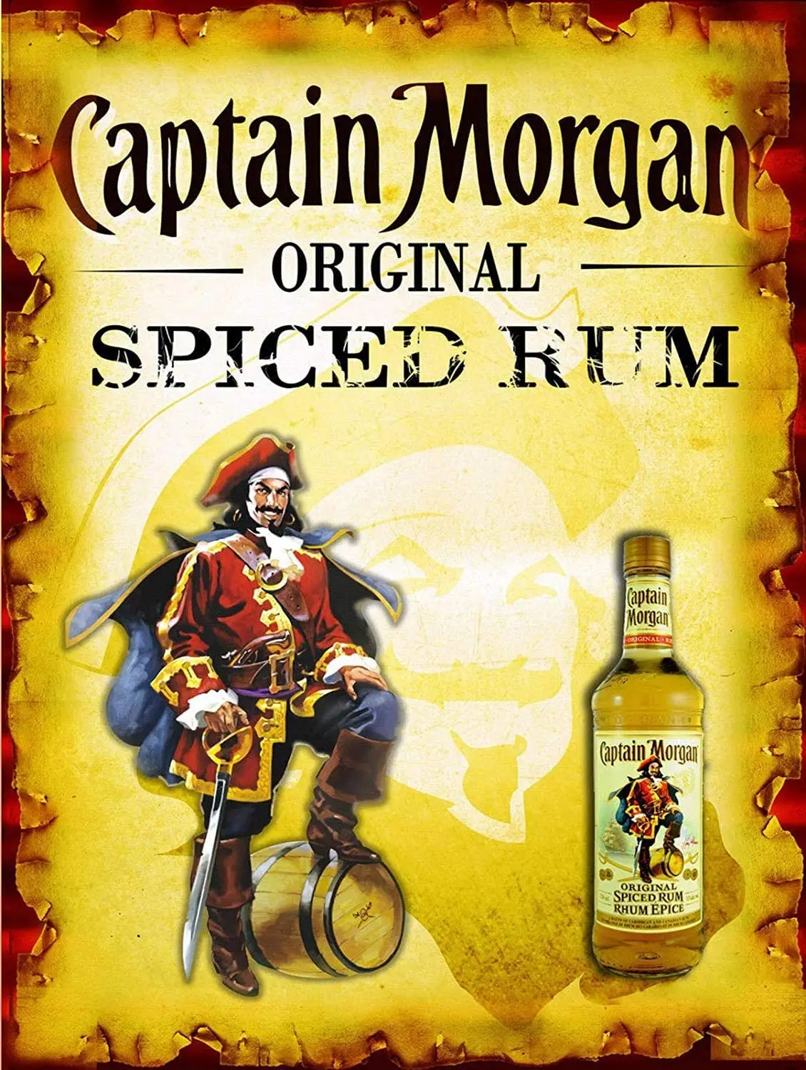 

Captain Morgan Vintage Tin Sign Art Iron Painting Rusty Poster Decoration Aluminum plaque