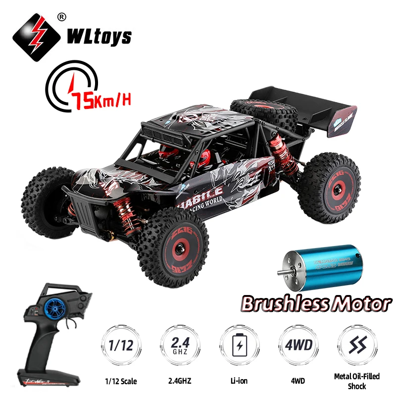 

WLtoys 124016 RC Car V2 Brushless Motor 124017 1/12 RC Drift 4WD Toys 75KM/H High Speed Remote Control Car Toys For Children
