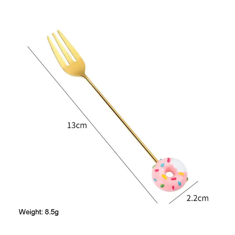 

Creative Design Cloth Wheel Polishing Candy Scoop Comfortable Grip Spoon Fork Multifunctional Coffee Dessert Mixing Spoon Gift