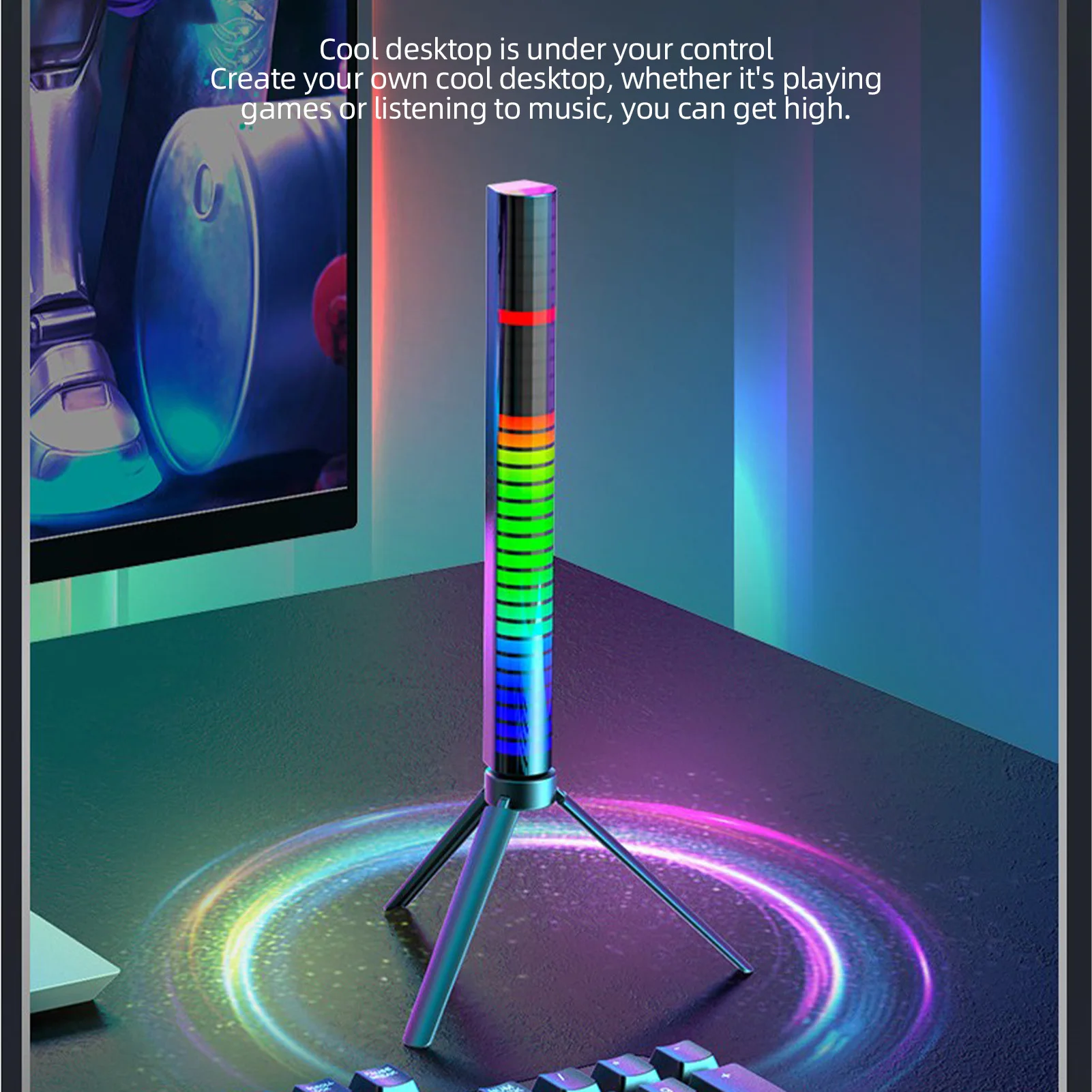 

RGB-ленсветильник светодиодная с музыкальным управлением и голосовым управлением