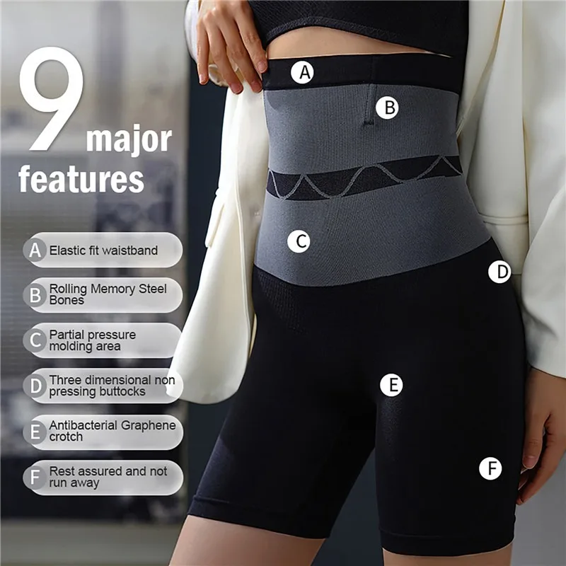2023 New High Waist Slimming Shorts Under the Skirt Women Tummy Control Shorts Slimming Belly Underwear Mesh Body Shaper