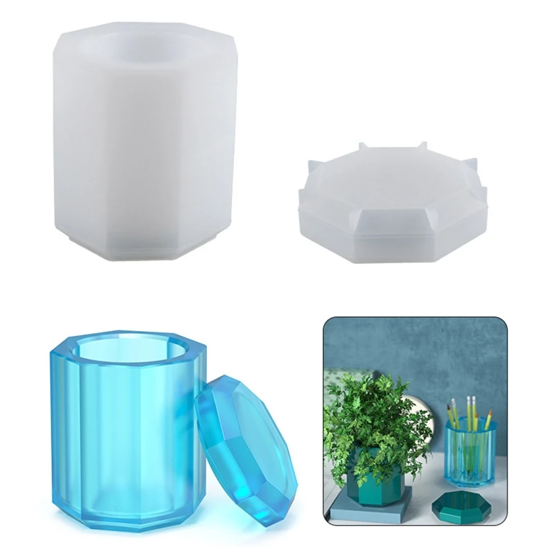 

Trinket Storage Jar Resin Jewelry Box Mold Storage Box Bottle Silicone Mold Used for DIY Jewelry Container Resin Decor T8DE