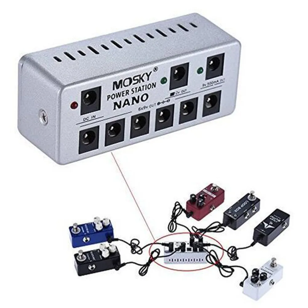 

MOSKY Guitar Effect Pedal Board Power Supply Nano Station 9 Isolated Output Guitar Accessories Power Adapter
