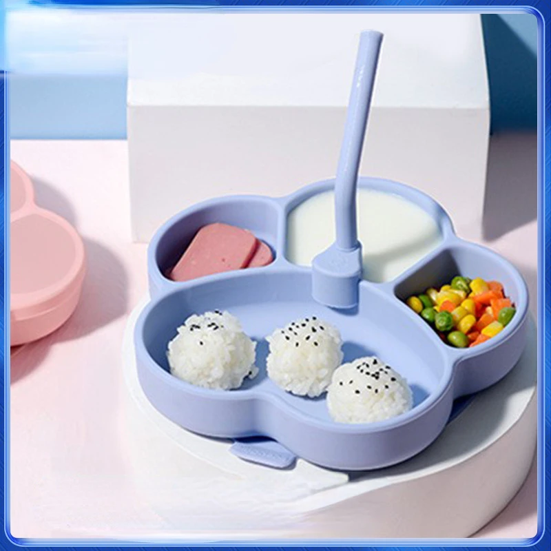 Suction Silicone Plate Cup Cat Claw One-piece Kids Plate Bab