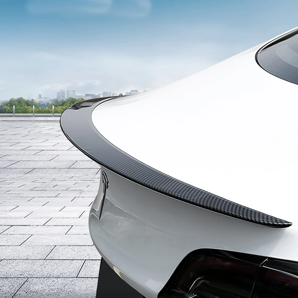 

Rear Trunk Lid Car Spoiler Wings For Tesla Model 3 Model Y 2017 18 19 20 21 22 Performance Ducktail Lip Exterior Accessories