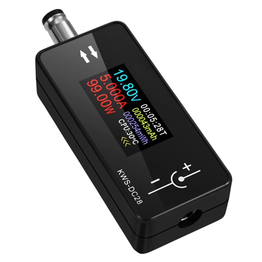 

KWS-DC28 0,96-дюймовый TFT HD цифровой дисплей обнаружение напряжения и тока двунаправленный инструмент для обнаружения тока электрик