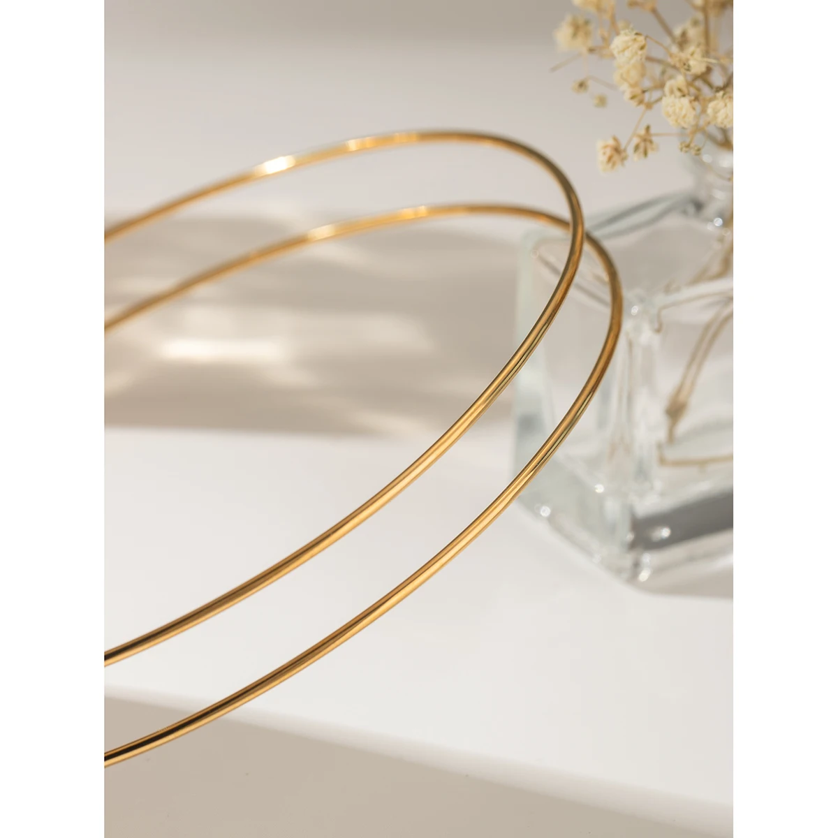 Очаровательное минималистичное двойное ожерелье из нержавеющей стали чокер для