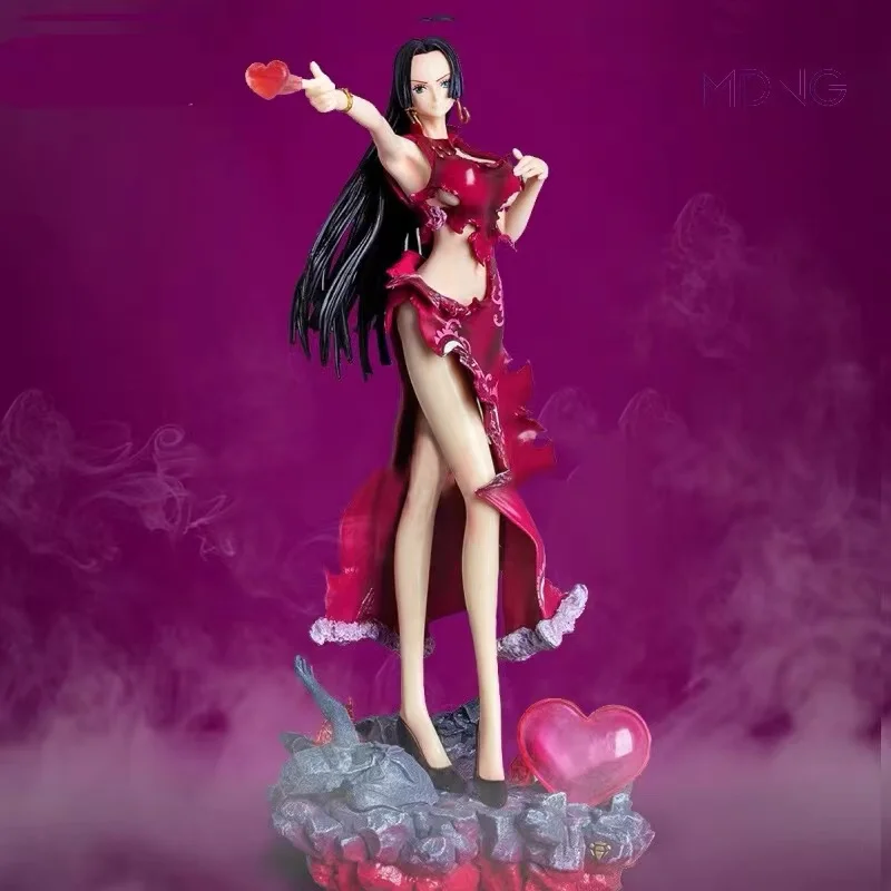 

One Piece Аниме Фигурка GK Luffy Hancock 36 см фигурка с светильник кой Сексуальная Статуя Коллекционная модель подарок на день рождения