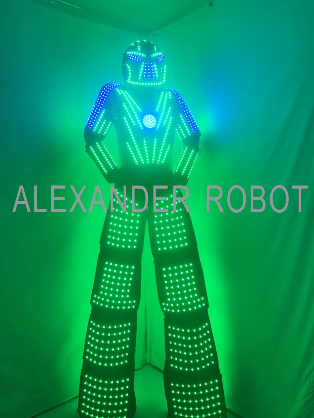 Костюм со светодиодной подсветкой робот одежда ходунки костюм шлем лазерные