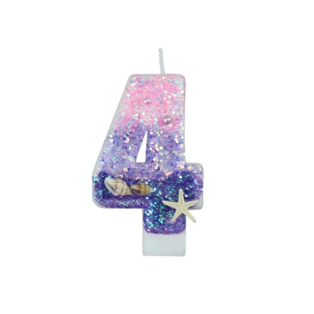 

Градиентная фиолетовая свеча для дня рождения