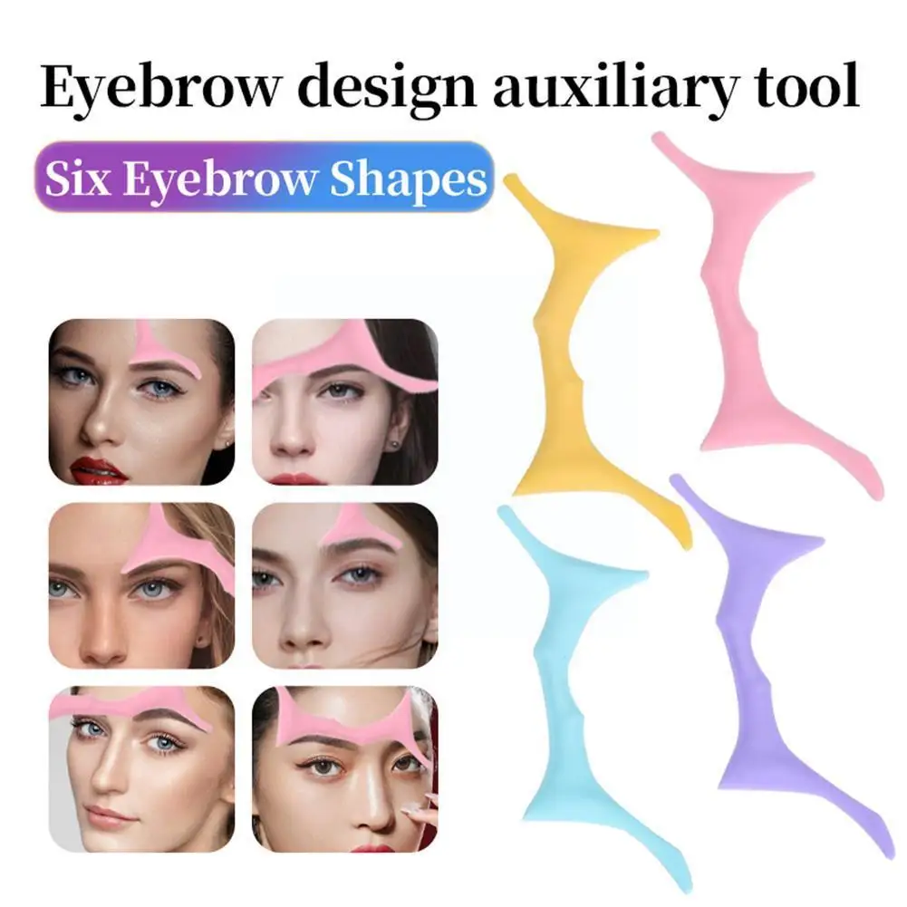 

Silicone Eyebrow Ruler Eyeliner Eye Makeup Assist Tool Eyelash Beauty Stencil Ruler Paint Lipstick Silicone C5Y2