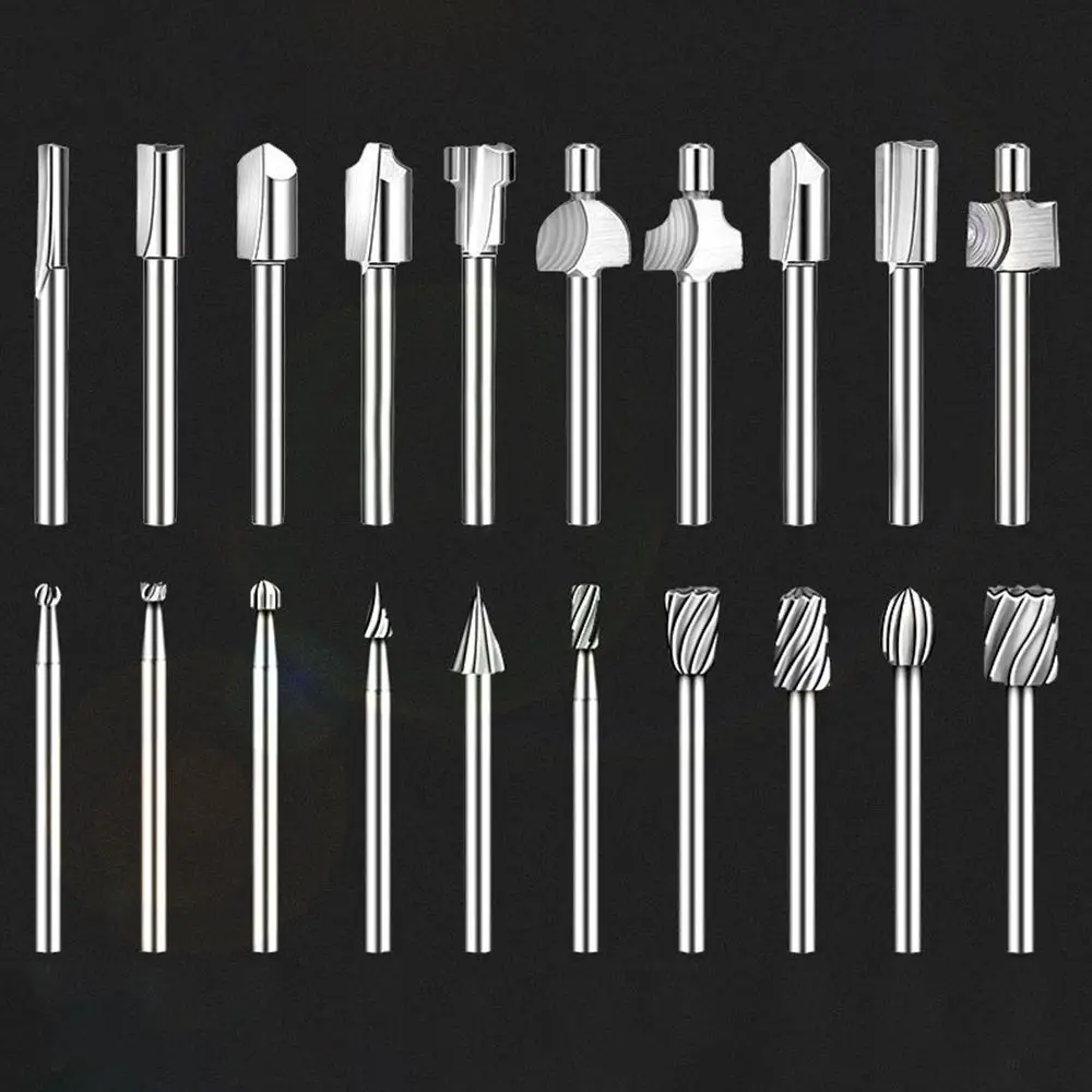 

20PCS Router Engraving Bits for Woodworking Carving Power Polishing File Rotary Tools