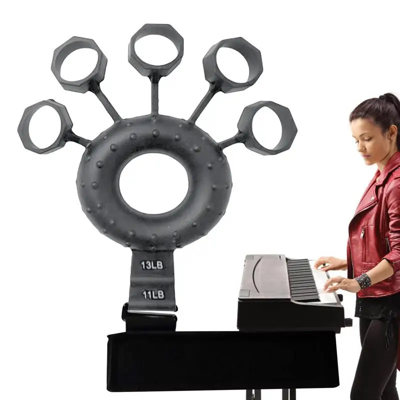 

Finger Grip Strengthener Silicone Finger Stretcher 6 Levels Of Resistant Portable Wrist Training And Grip Strengthener For