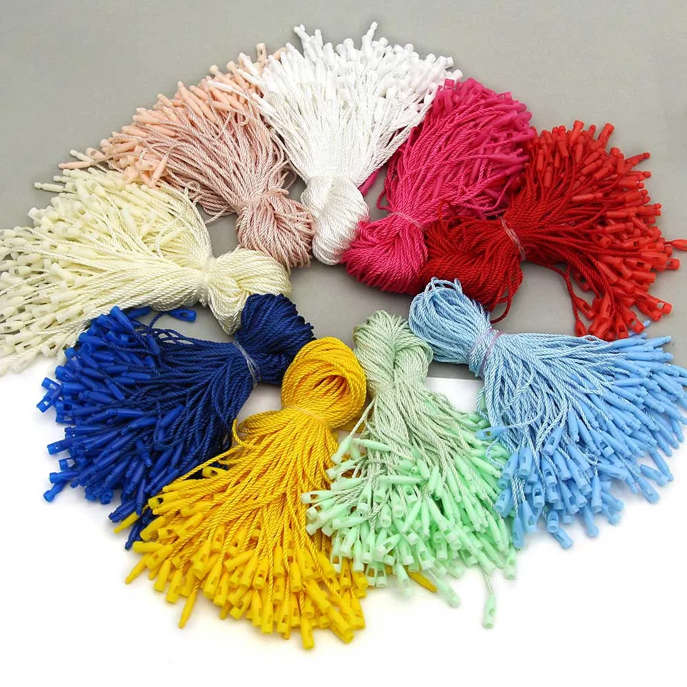 Этикетки для одежды из полиэстера веревочный шнур пластиковые яркие подвесные