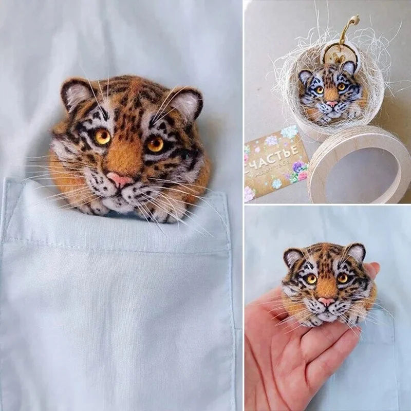 

Felt Animal Brooch Super Cute Mini Plush Doll Personalized Pocket Accessories Felt Animal Brooch Women Girls gass