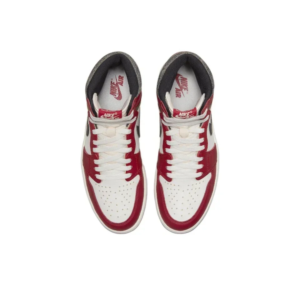 Мужские кроссовки Air Jordan 1 High OG &quotLost &amp Found&quot белого и красного цвета в стиле ретро
