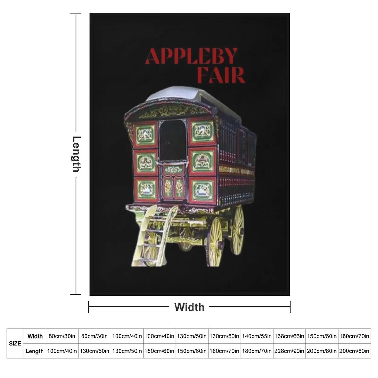 Фото Плед Appleby Fair Vardo Gipsy Wagon Caravan, тонкий плед для зимних кроватей, плед для дивана-кровати на Хэллоуин, теплые зимние пледы. №2