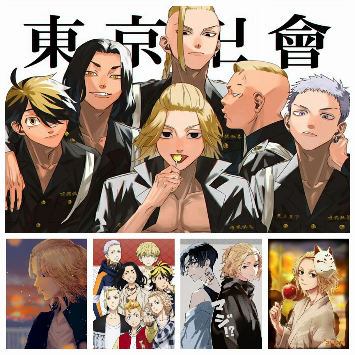 

5D DIY Diamond Painting Japanese Anime Tokyo Revengers Full Square Round Cross Stitch Embroidery Rhinestones Pictures Home Decor