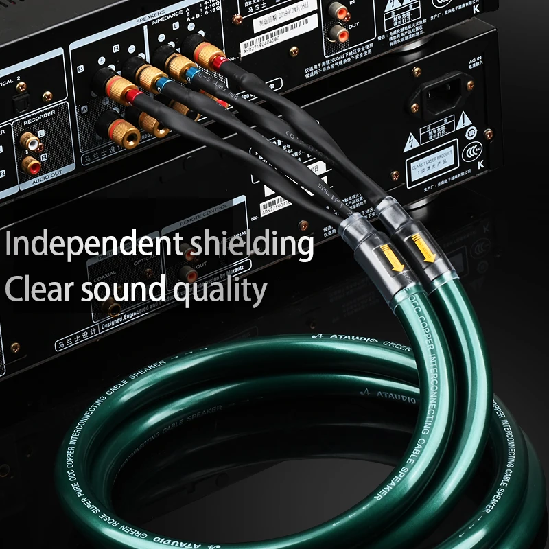 ATAUDIO Hi-Fi акустический кабель 1 пара высококачественных акустических кабелей 7N OCC с