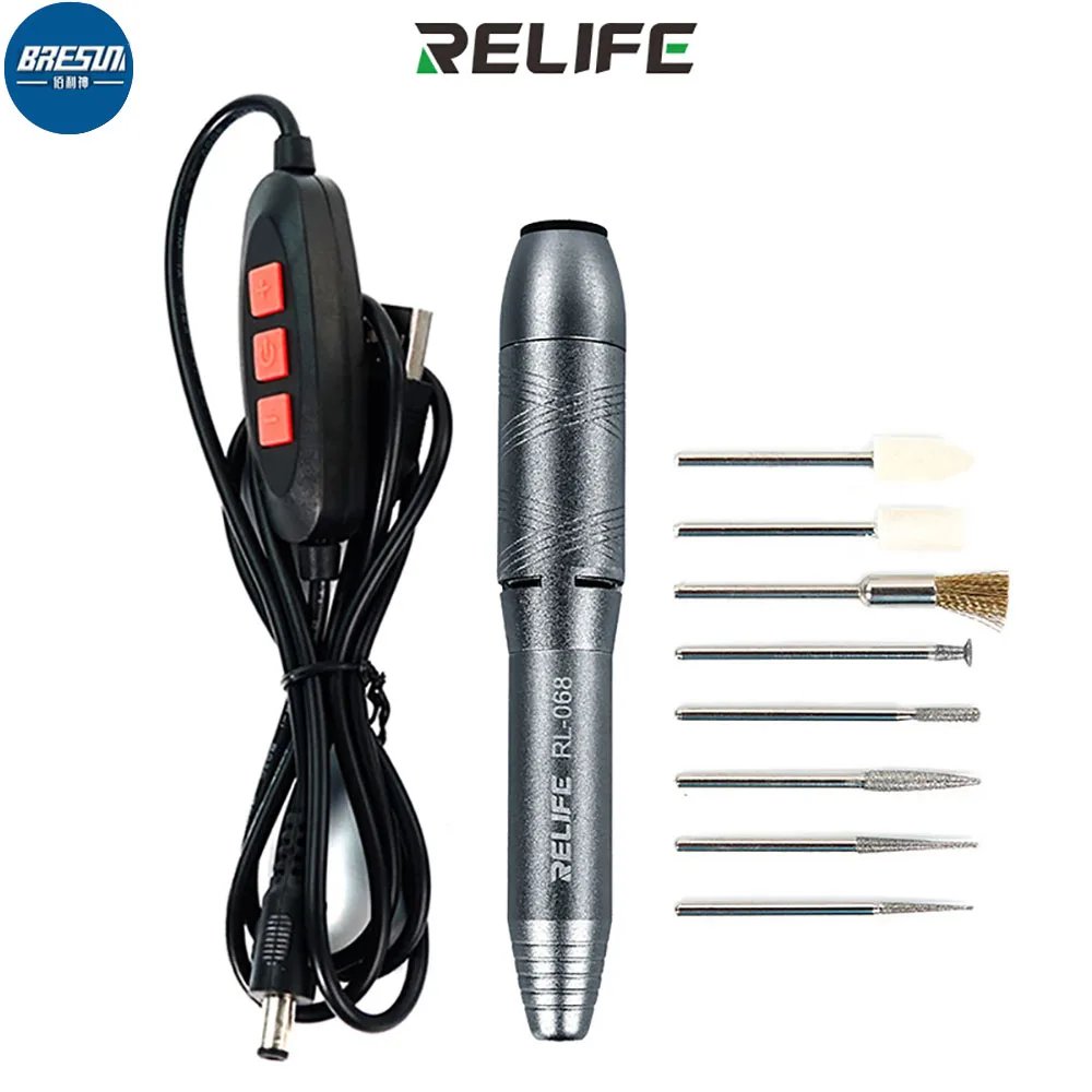

Умная шлифовальная ручка RELIFE RL-068 Mini с USB, 6-скоростная регулировка, подходит для полировки экрана процессора и материнской платы