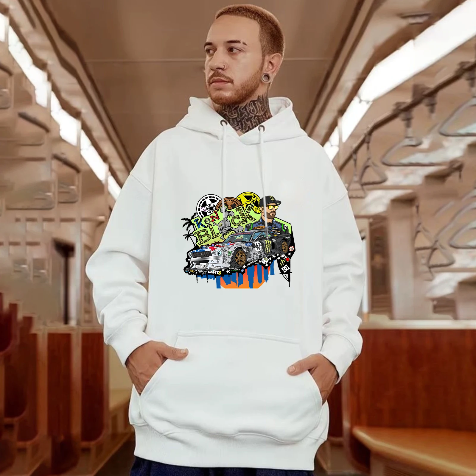 

Ken Block 43 Hoodies Men Fleece Graphic Harajuku Tracksuit Men Graphic Pullover Hoodie Playstation Hoodie In Boy Teens Sweat