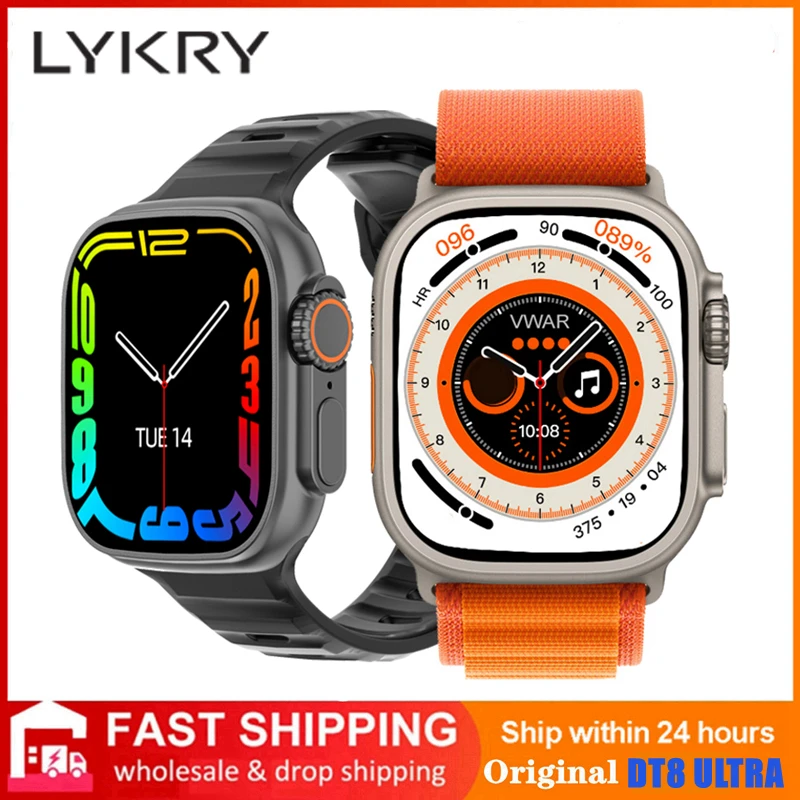 

LYKRY IWO Series 8 DT8 Ultra Smart Watch Men 49mm NFC 2.0 inches Screen Bluetooth Call Waterproof Outdoor Sports Smart Watches