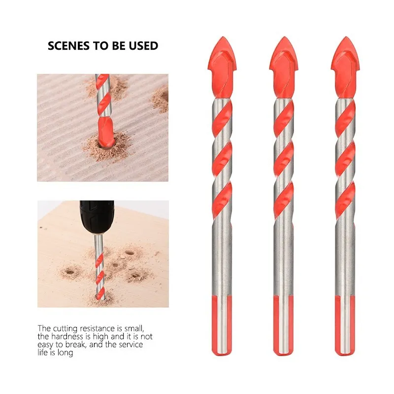 

6-12mm Triangle Twist Drill Multi-function For Ceramic Tile, Concrete, Wall, Metal Wood Drilling Hole Cutter Glass Drill Bit
