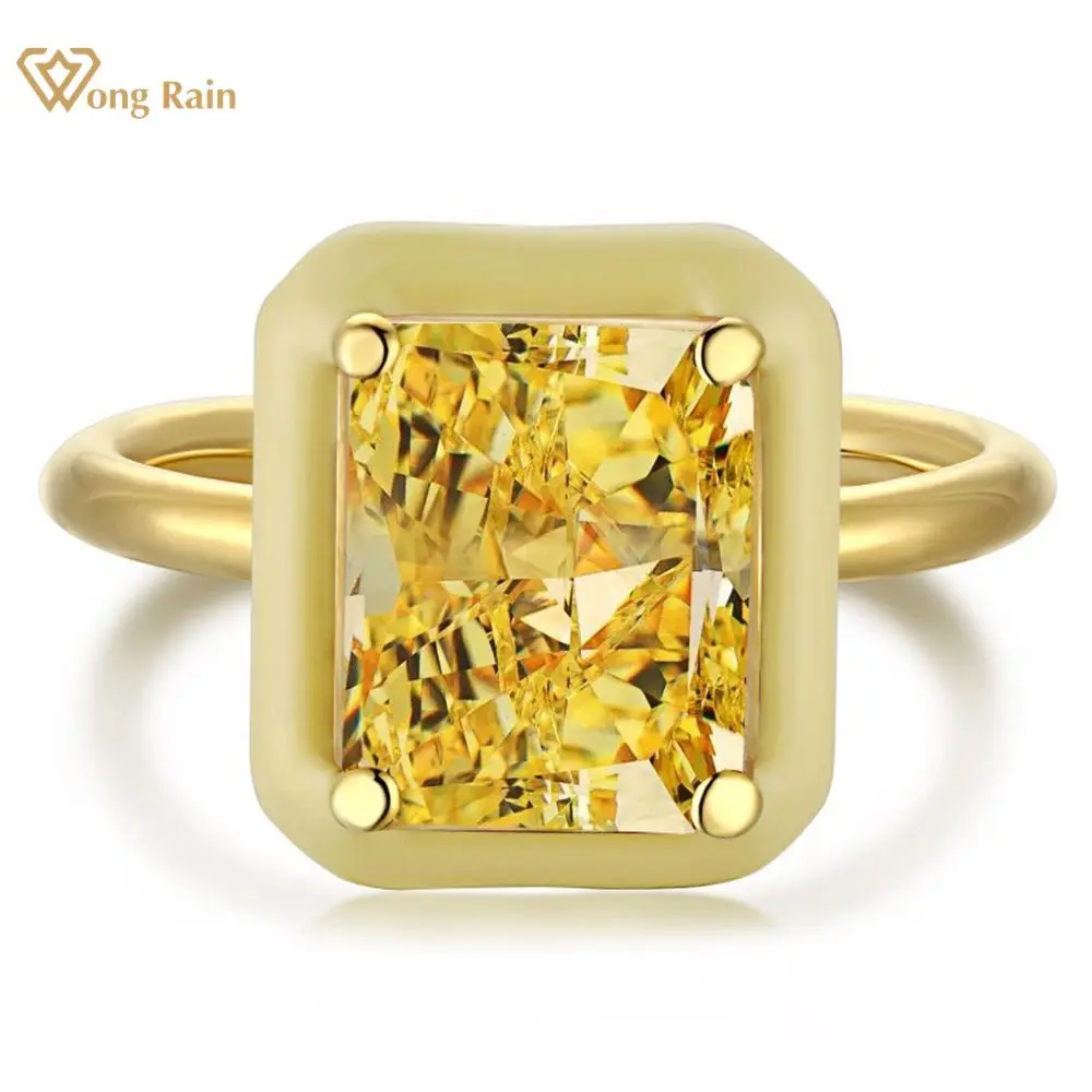 

Wong Rain Creative 925 Sterling Silver Created Moissanite Gemstone Party Women Rings Fine Jewelry Birthday Gifts Rings Size 6-9