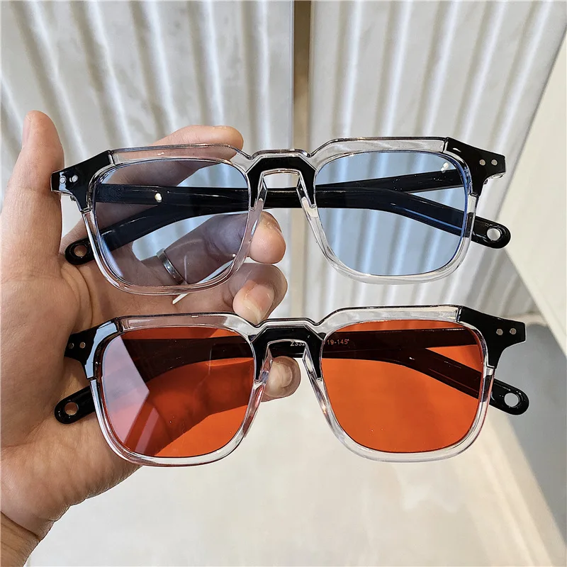 2022 Квадратные Солнцезащитные очки для мужчин и женщин, брендовые дизайнерские солнцезащитные очки, очки для вождения, Модные прозрачные очки в оправе, мужские солнцезащитные очки