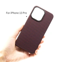 real carbon fiber phone case for iphone13 pro kevlar ultra thin aramid fiber high quality hard metal ring lens protection cover