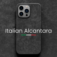 foaber alcantara phone case for iphone 13 pro max 12 mini 11 xs max 7 8 plus case artificial leather business tpu luxury cover