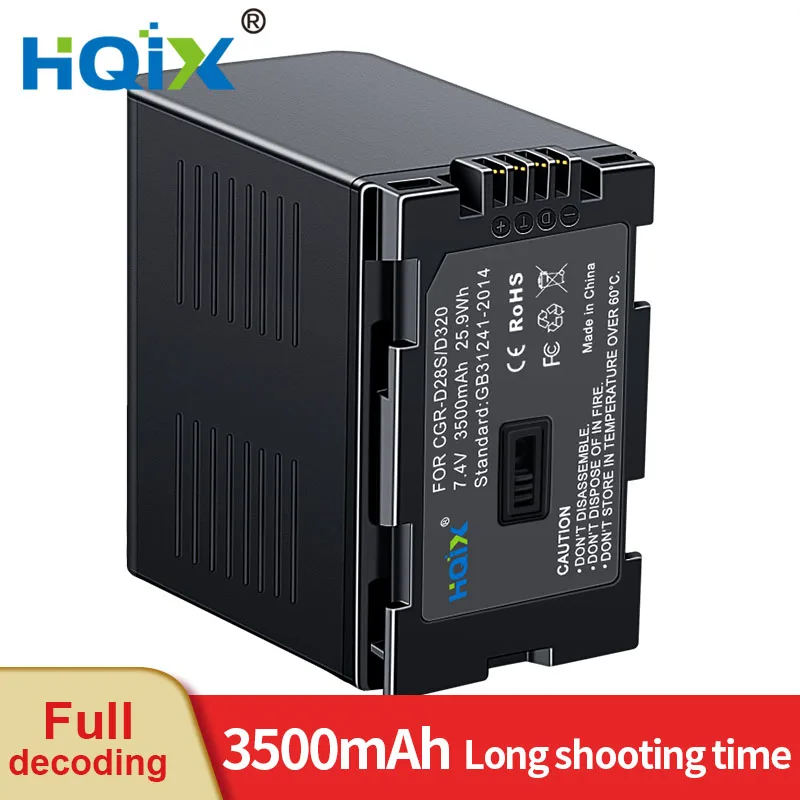 HQIX для Panasonic NV-DS68 DS7 DS77 DS8 DS88 DS99 DS150 DS200 D401 M20 EX1 EX3 EX21 RX66 GX7 Зарядное устройство камеры
