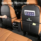 Автомобильная подушка с логотипом против царапин, Защитная крышка для сиденья, сумка для хранения для Skoda Octavia Superb Kodiaq Rapid Fabia Kamiq Karoq Derivati