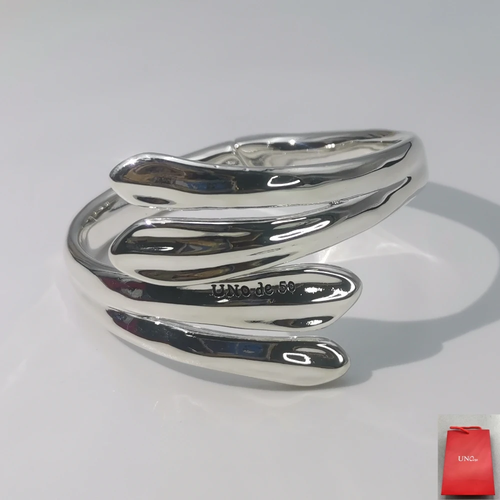 2024 Испания ювелирные изделия UNOde премиум дизайн серебряное перо регулируемый