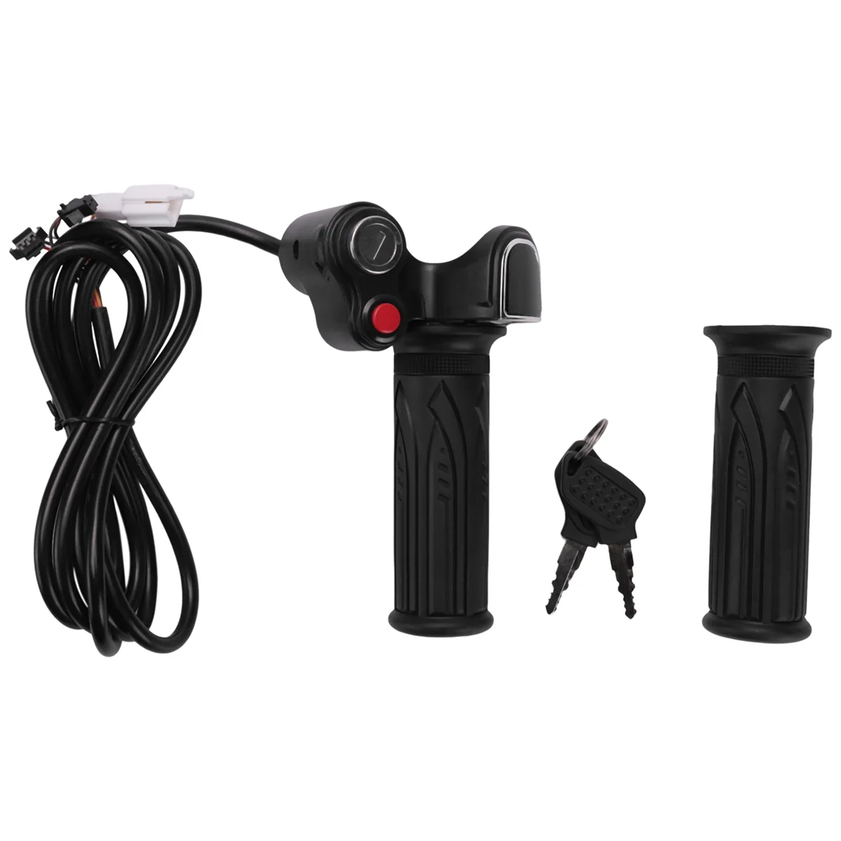 

60V Gas Handle Twist Throttle with Battery Indicator&Latching Switch&Lock/Key Electric Scooter Bicycle MTB Part