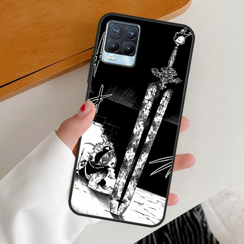 Черный клевер меч для обитателя демонов Realme 9 Pro 8 8i 9i Q3s GT Neo 2 Master чехол телефона