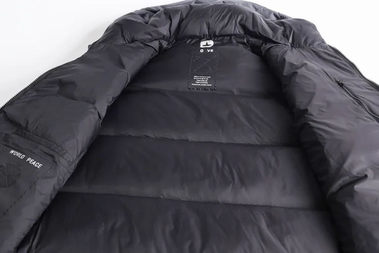90 White Duck Down Jacket Men's Bread Jacket Winter New Hooded Youth Fashion Trend